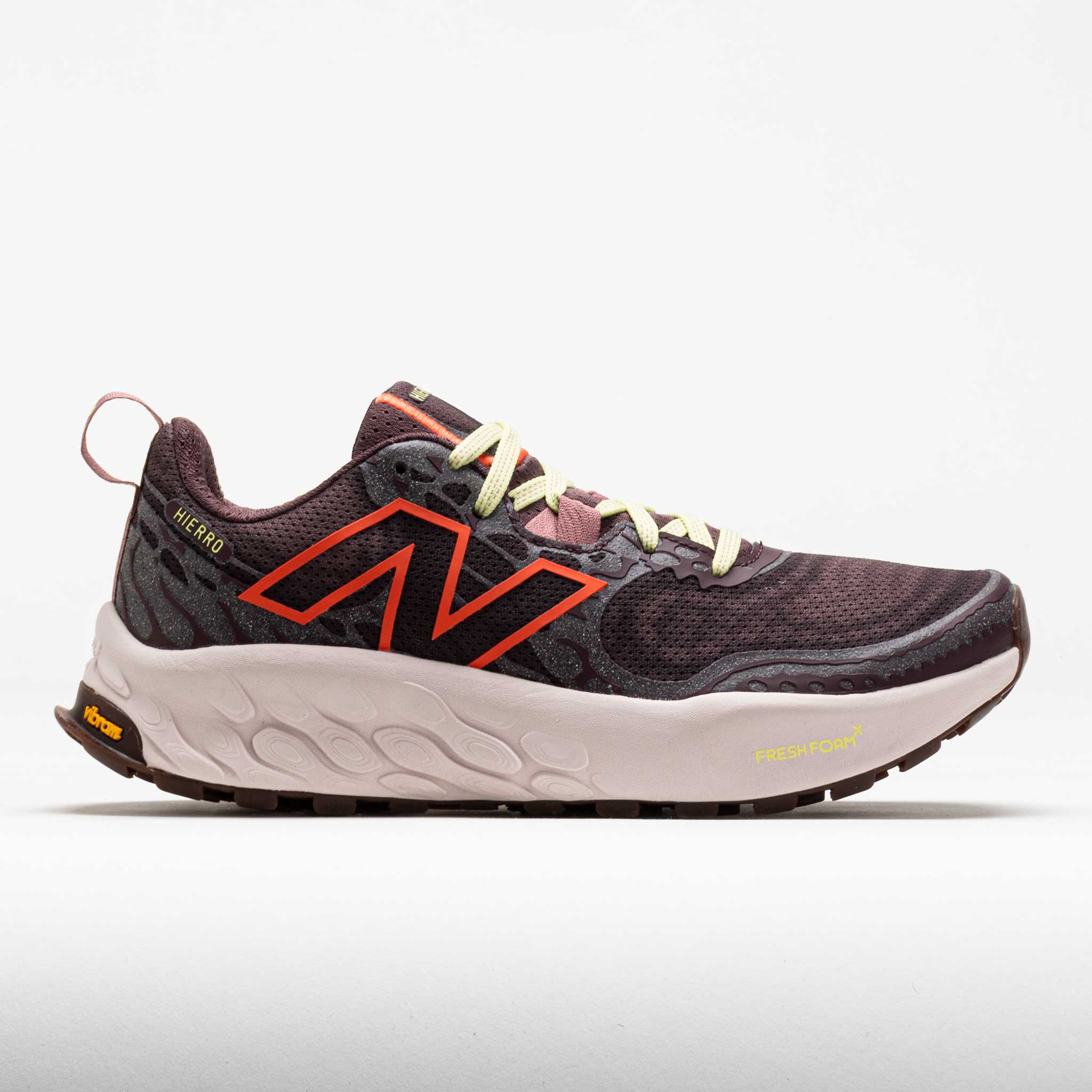 041092_3 New Balance Fresh Foam X Hierro v8 Womens Licorice/Red/Pink Granite - Image 1
