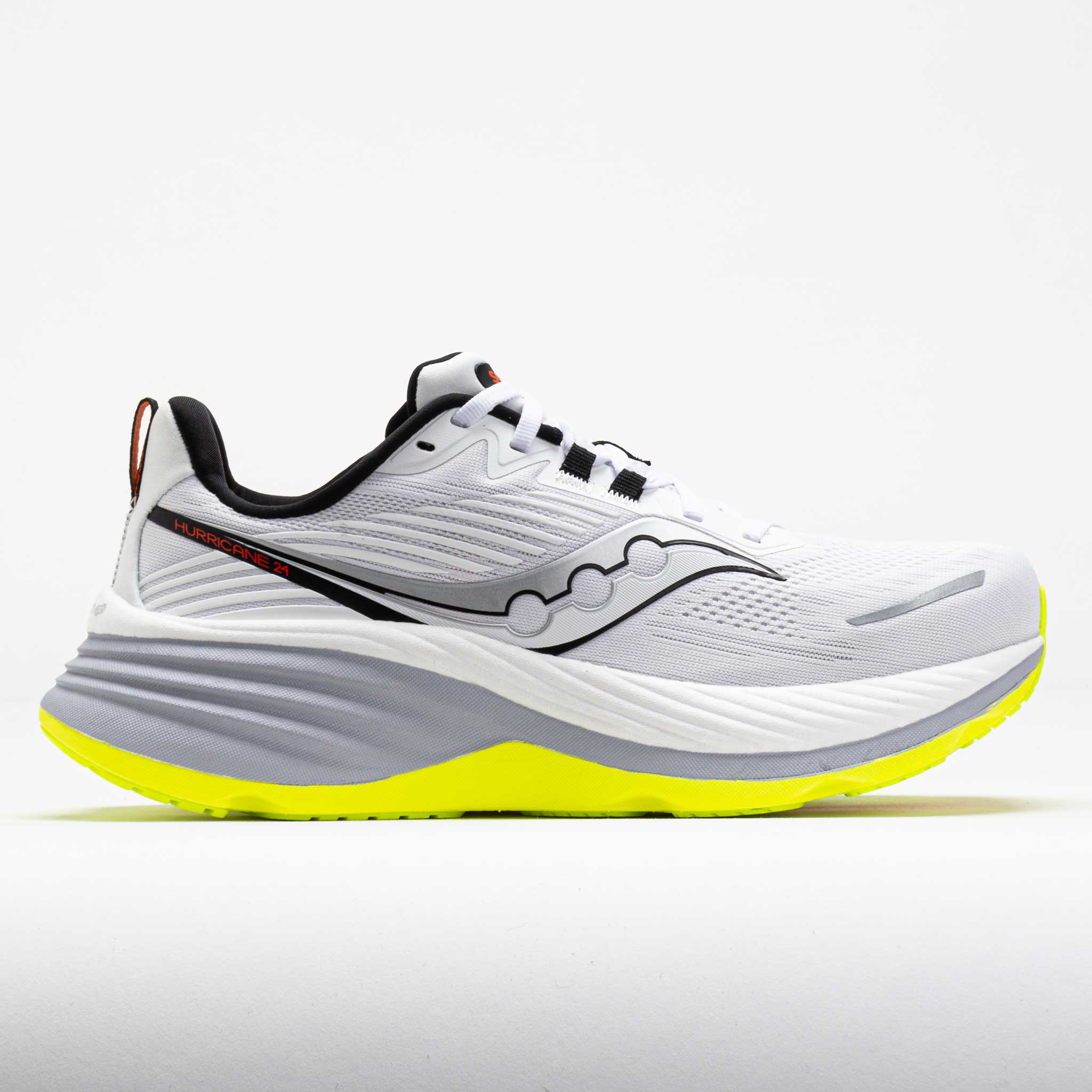 041609_3 Saucony Hurricane 24 Mens White/Black - Image 1