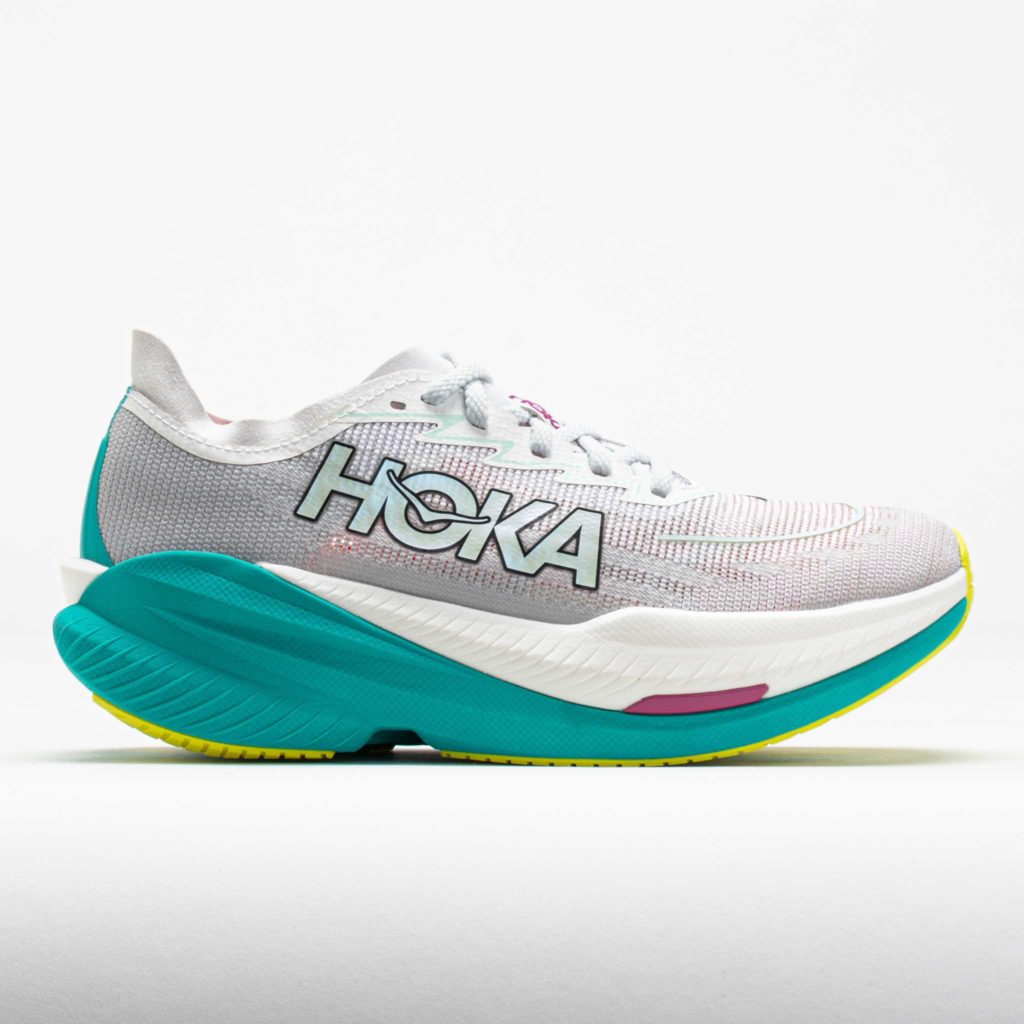 041680_3 HOKA Mach X 2 Womens Frost/Electric Aqua - Image 1