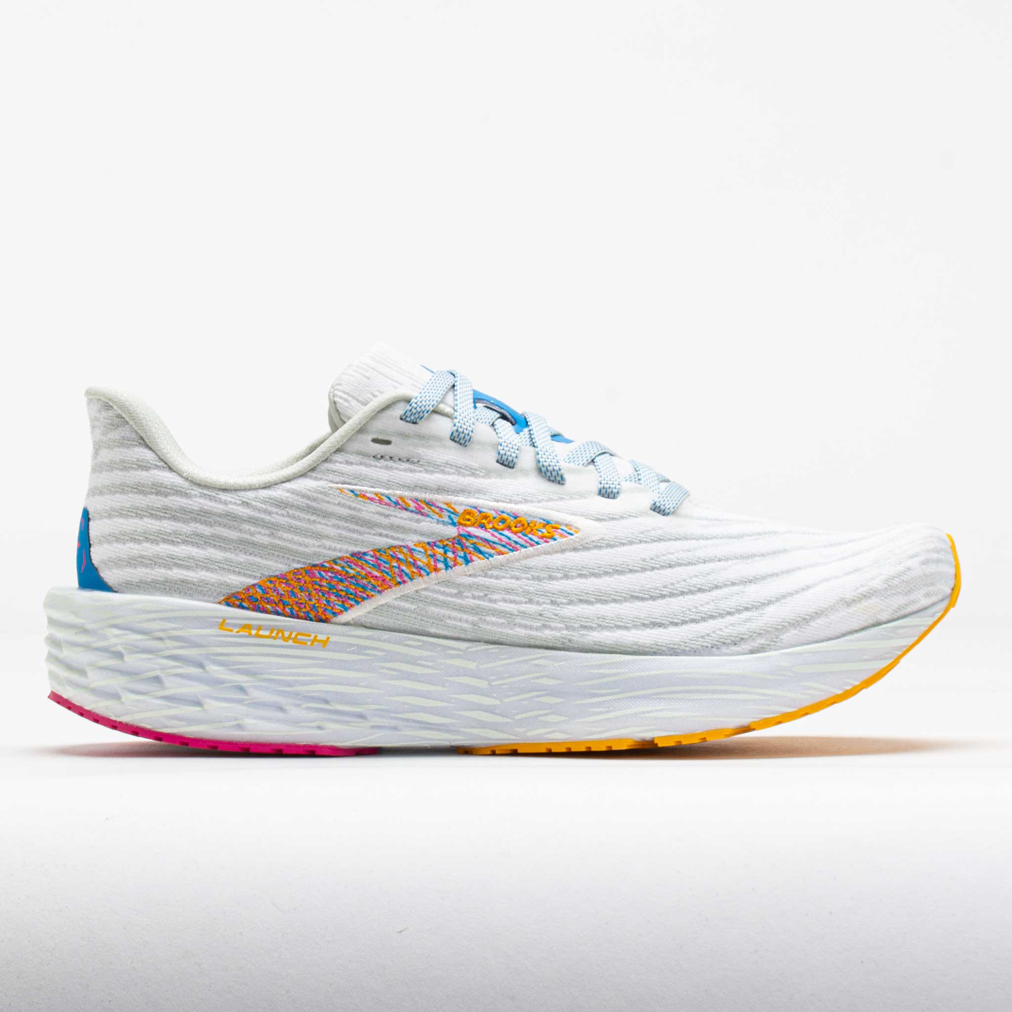 042140_3 Brooks Launch 11 Womens White/Murmur/Blithe - Image 1