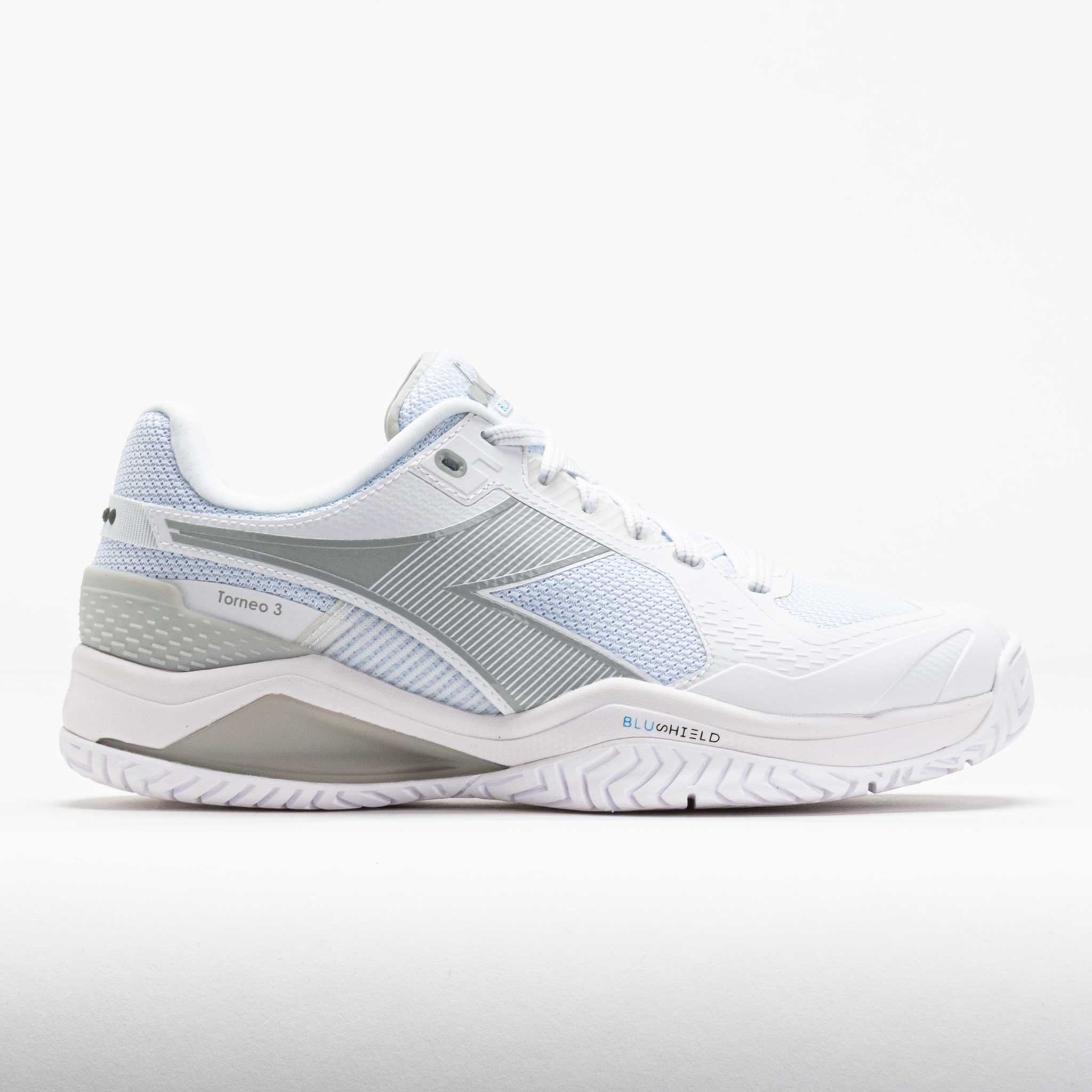 118327_3 Diadora Blushield Torneo 3 AG Mens White/Silver - Image 1