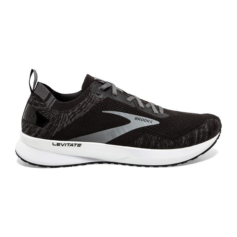32133-BLACKBK_PEARLWHITE-l_98907cd1-00d5-4ffd-b9ff-e45aeb3ecfc7 Men's Brooks Levitate 4 - Image 1