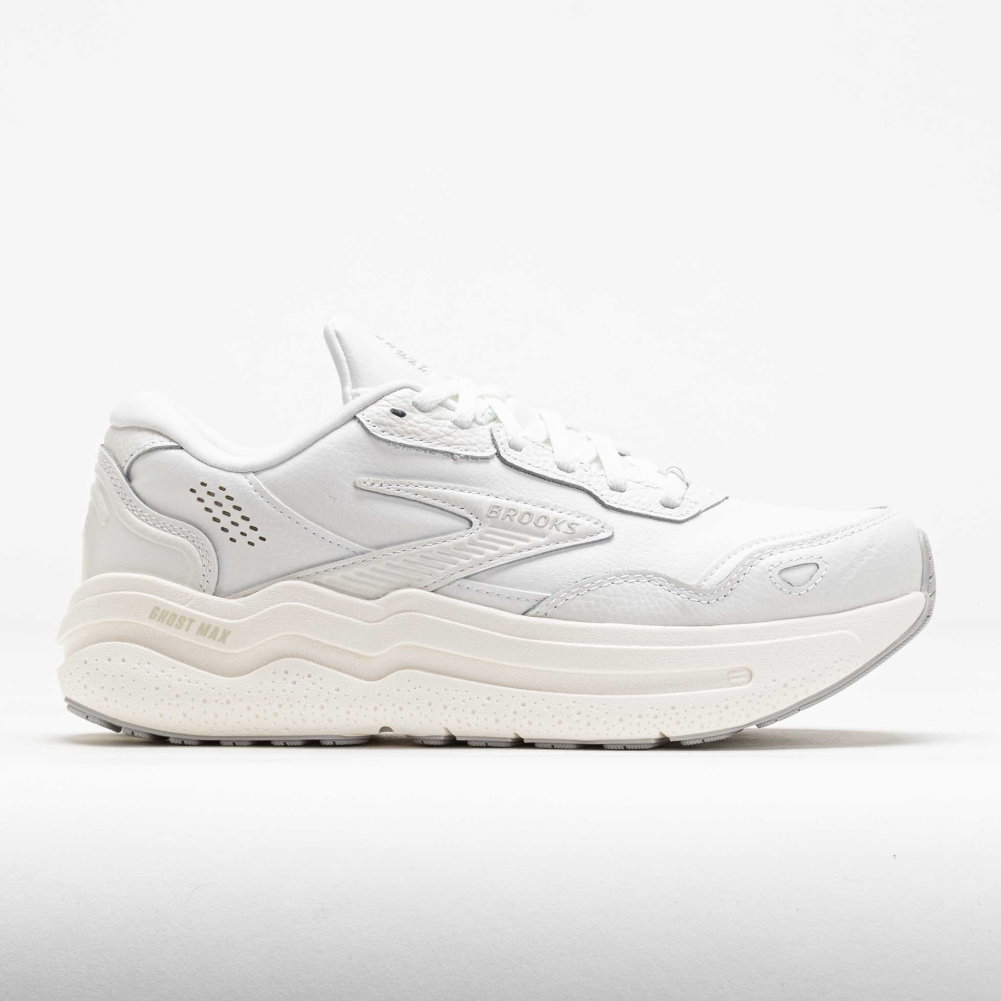 631624_3 Brooks Ghost Max Leather Womens White/White - Image 1