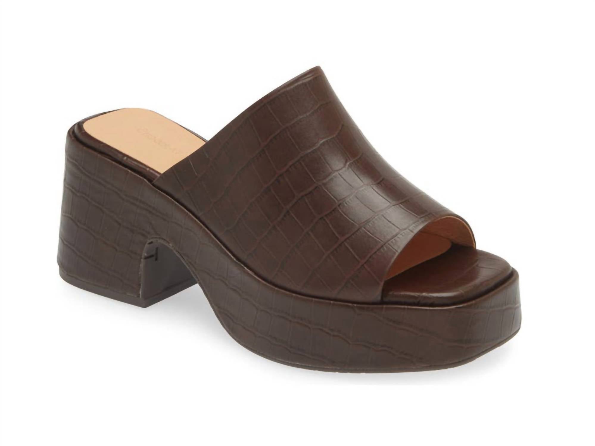 6a5ea486-9bca-4eff-b492-98eaebd849ab-upscale_15k-1500x1500-70 Chocolat Blu - Women's Helia Peep Toe Platform Slide - Image 1