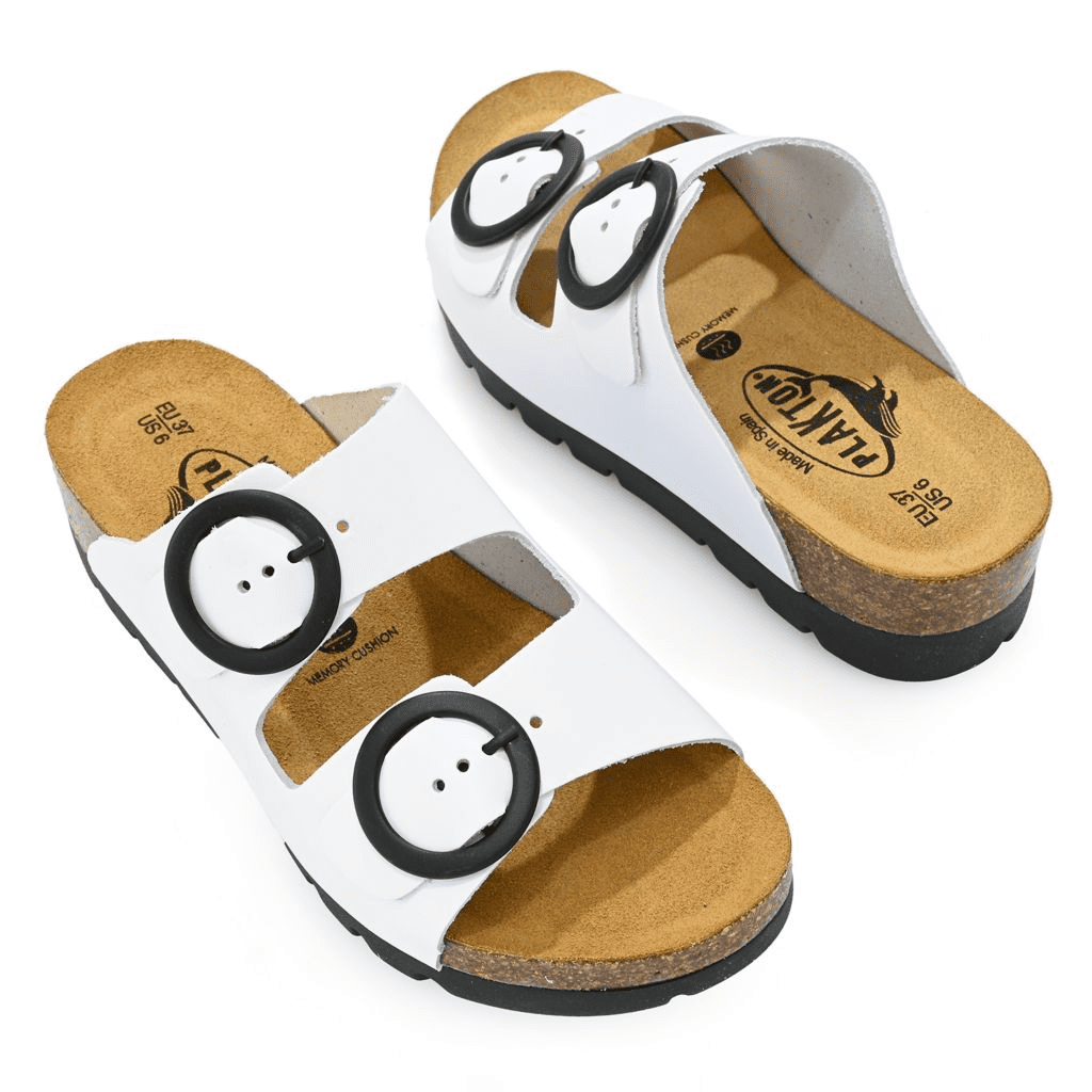 S475532-00004-15900 Plakton Cora Slide-on Dual Strap Adjustable Sandals - Image 1