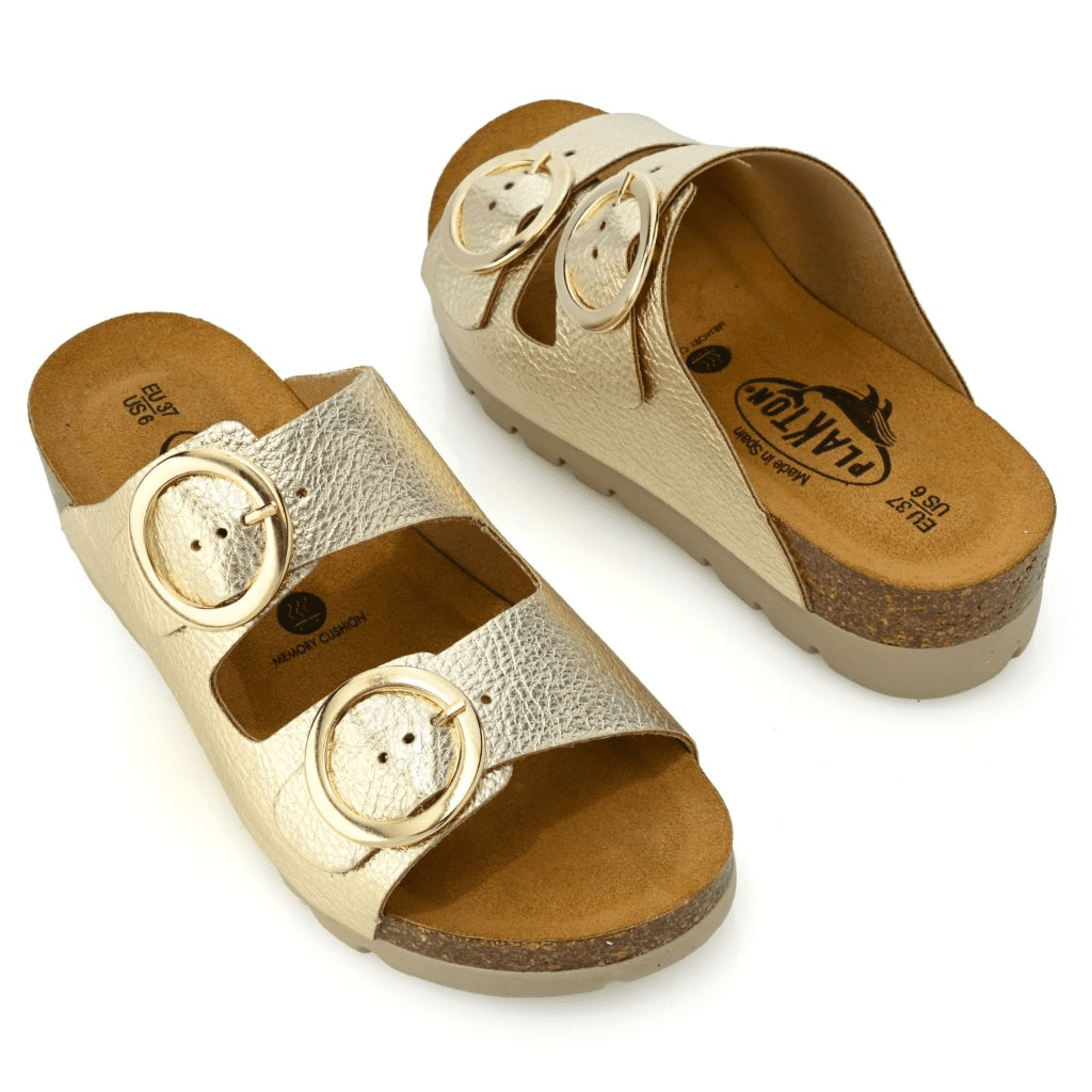 S475532-11720-15900 Plakton Cora Slide-on Dual Strap Adjustable Sandals - Image 1