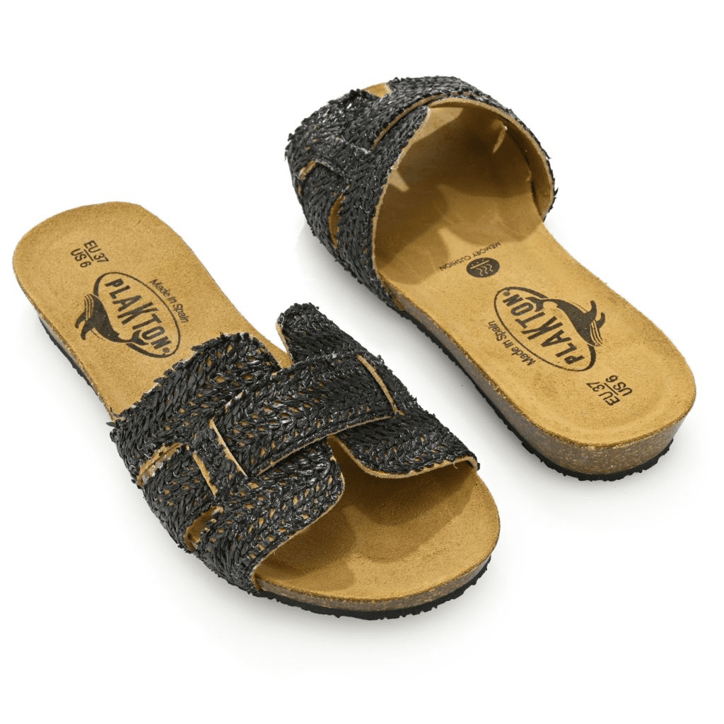 S475533-00003-13401 Plakton Fiji Slide-on Raffia Sandals - Image 1