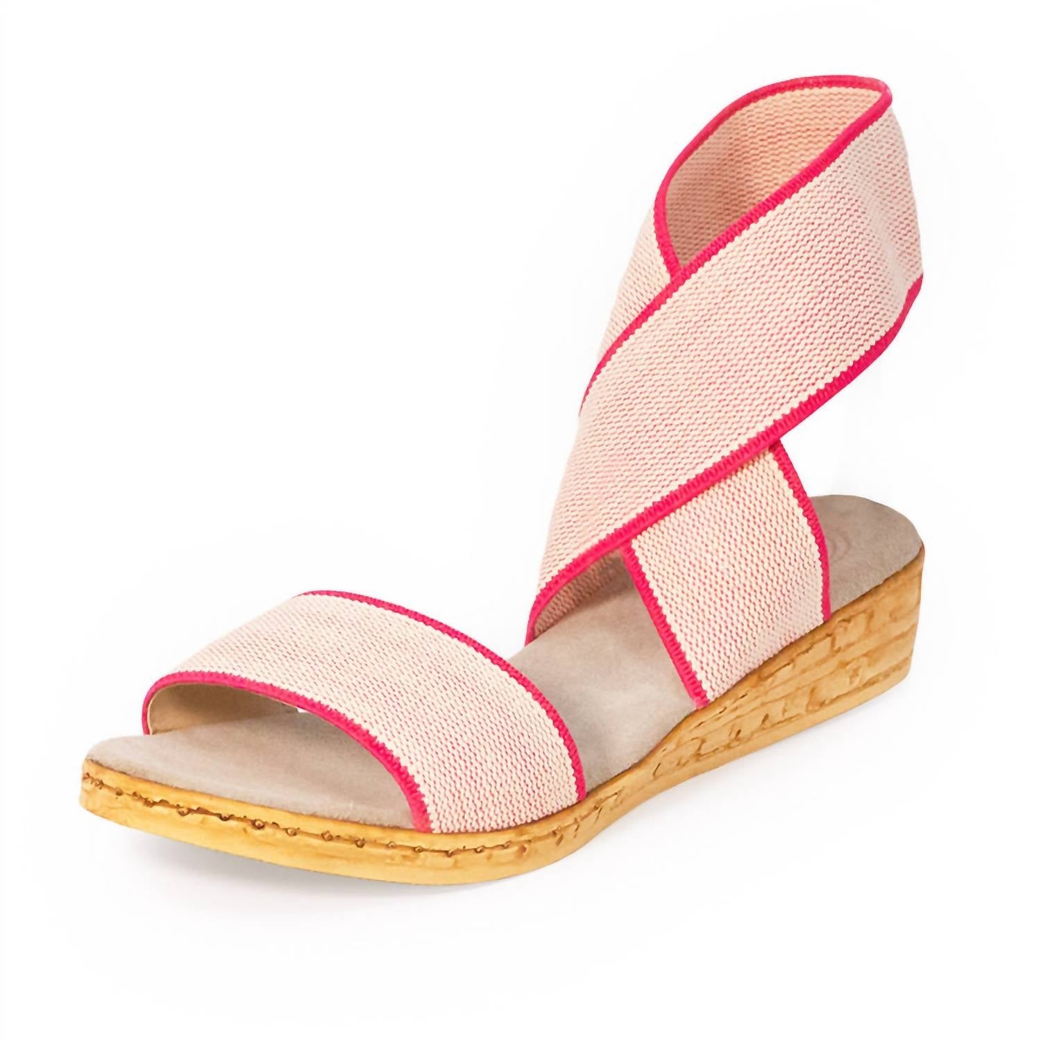 c1410a00-65f1-41f2-92b4-a1788a517b73-upscale_15k-1500x1500-70 Charleston Shoe Co. - Benjamin Low Wedge Pink Rustic Sandal - Image 1