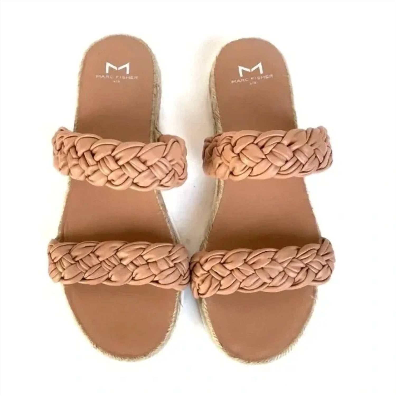 d1ad50b4-118a-4ffa-8b13-ea051935c986-upscale_15k-1500x1500-70 Marc Fisher - Women Jaimee Leather Slides - Image 1