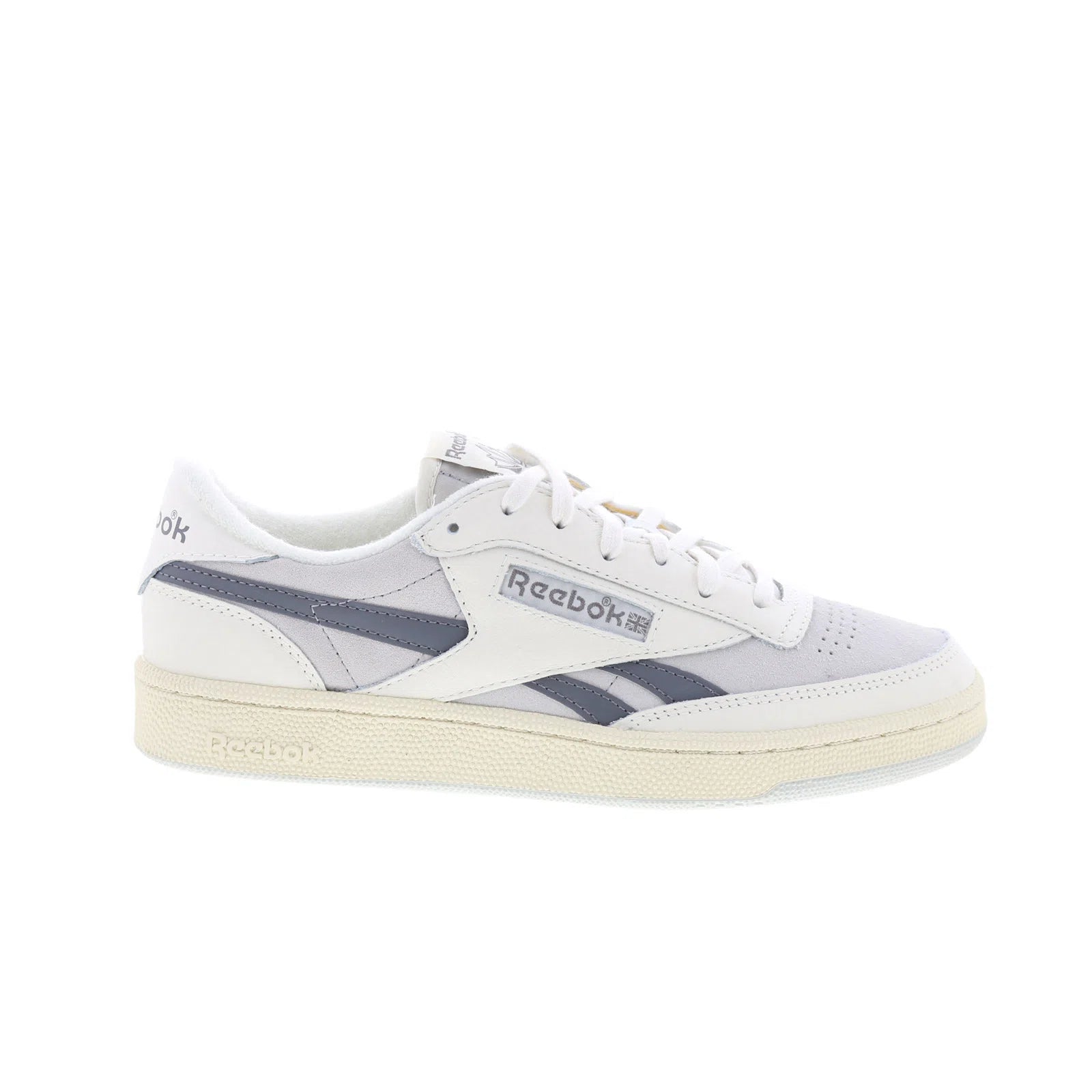 100211493_club_c_revenge_vintage_ii_chalk_grey_grey_reshoot_01 Reebok Club C Revenge Vintage II Mens Gray Lifestyle Sneakers Shoes - Image 1