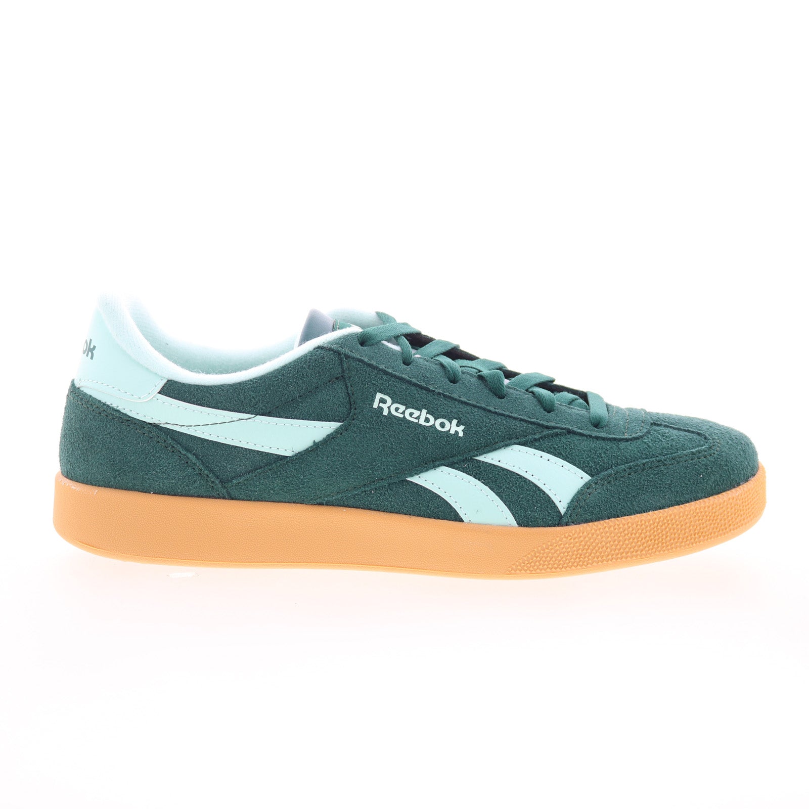 100228184_reebok_smash_edge_green_aqua_gum_01_332b0b84-796b-49c4-8774-1182f92326fc Reebok Smash Edge Mens Green Suede Lace Up Lifestyle Sneakers Shoes - Image 1