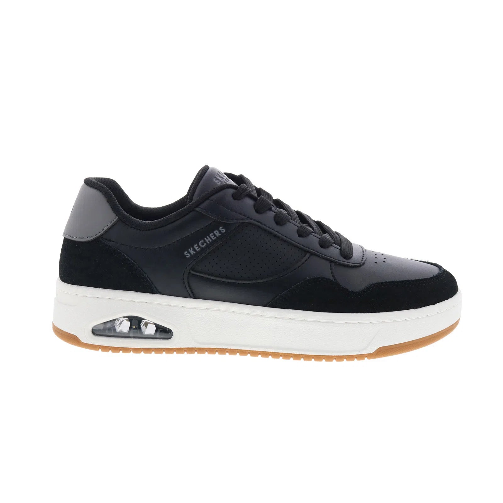 183158-blk_uno_ctl_out_of_sight_black_reshoot_01 Skechers UNO CTL - Out of Sight Mens Black Lifestyle Sneakers Shoes - Image 1