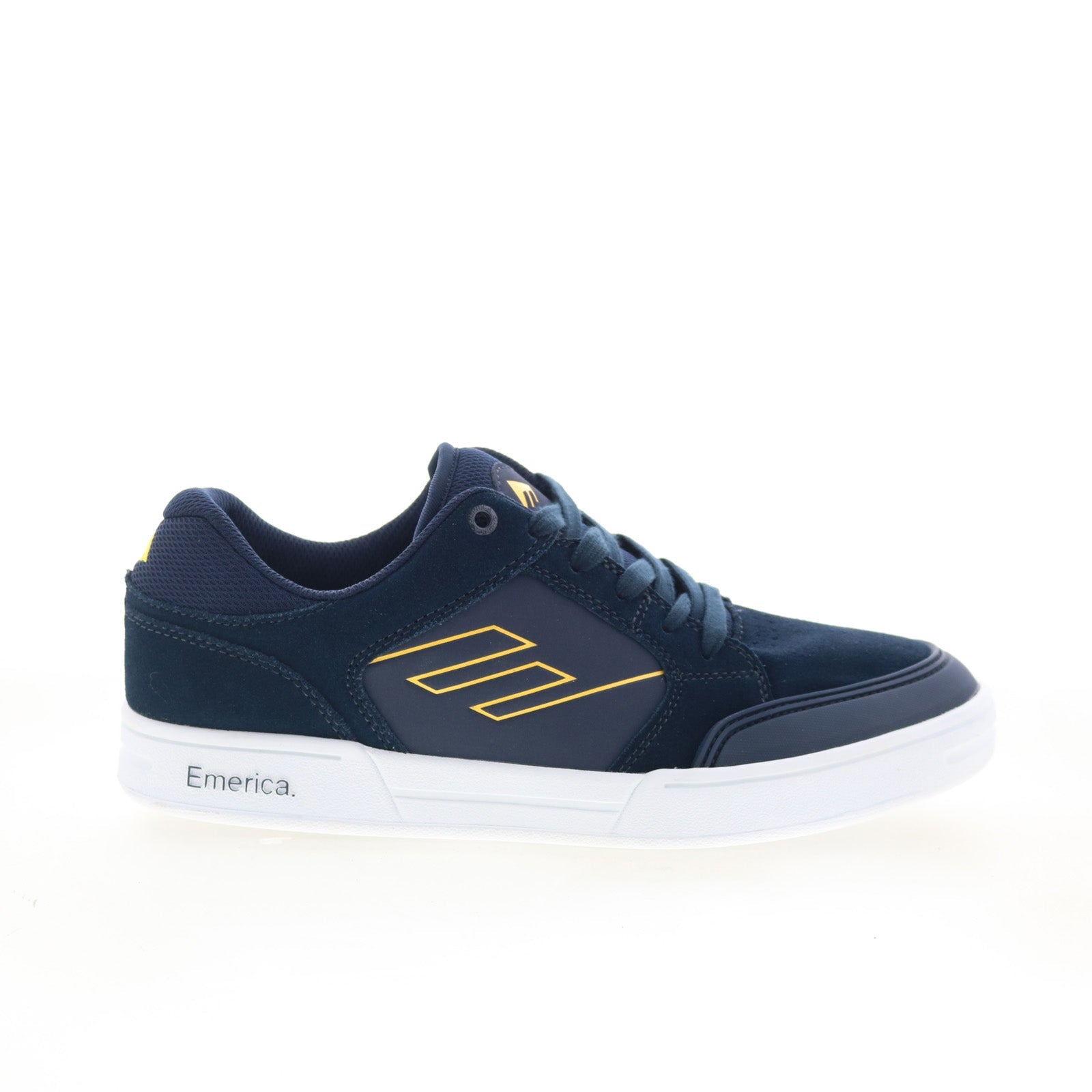 6101000155401_heritic_navy_01_3703ca6e-4bdd-495f-9147-1c2d99d868c5 Emerica Heritic 6101000155401 Mens Blue Suede Skate Inspired Sneakers Shoes - Image 1