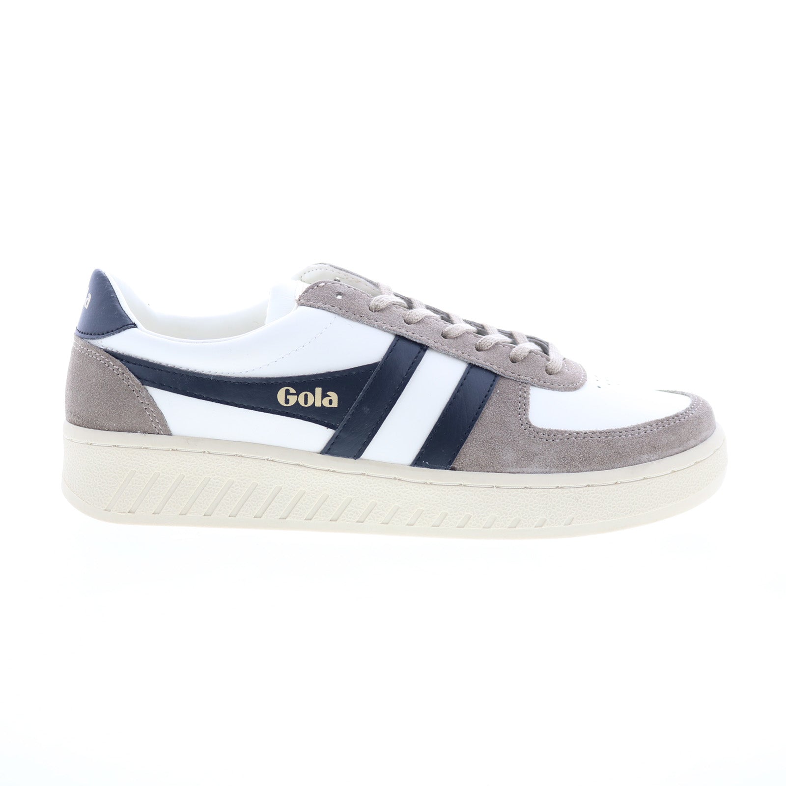 cmb207_gola_grandslam_quadrant_off_white_rhino_black_01_ff2d7d9e-511b-40b8-9870-63703808160d Gola Grandslam Quadrant CMB207 Mens White Leather Lifestyle Sneakers Shoes - Image 1