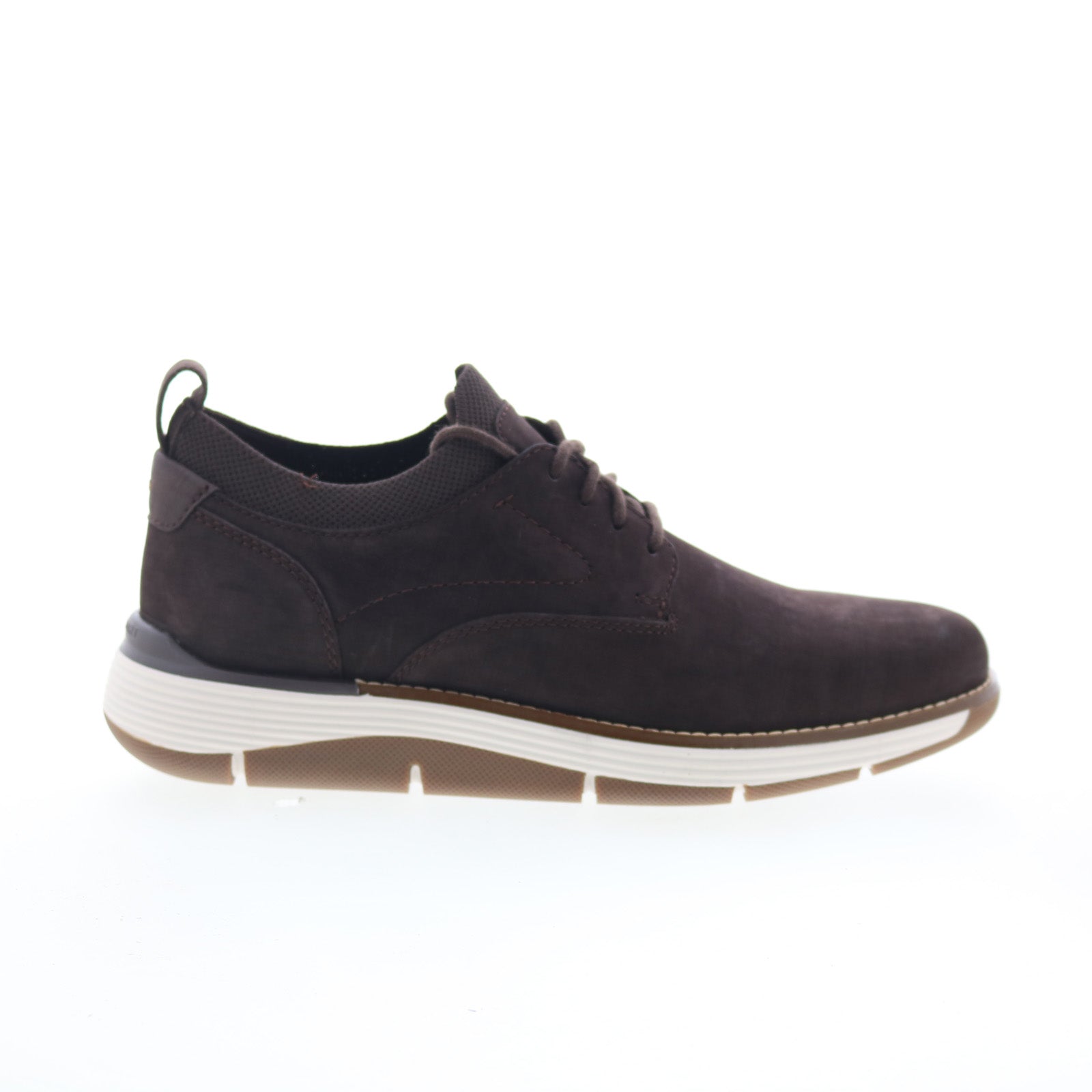 rmlukah2_dark_brown_01_02c4fc0a-9c7c-4604-a0a9-b201becc6c24 Rockport Lukah 2 Mens Brown Wide Leather Lace Up Lifestyle Sneakers Shoes - Image 1